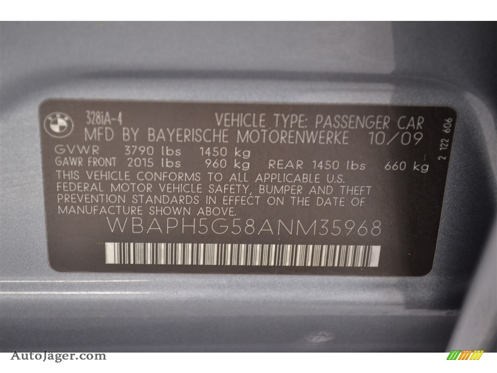 2010 3 Series 328i Sedan - Space Gray Metallic / Gray Dakota Leather photo #30