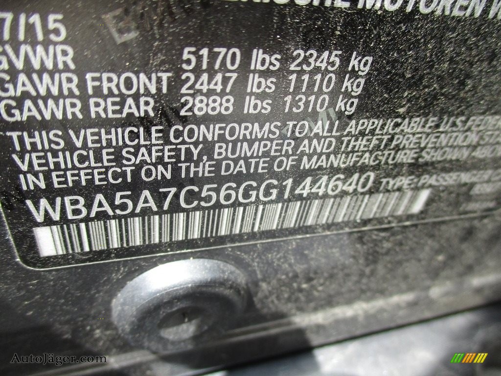 2016 5 Series 528i xDrive Sedan - Dark Graphite Metallic / Black photo #19