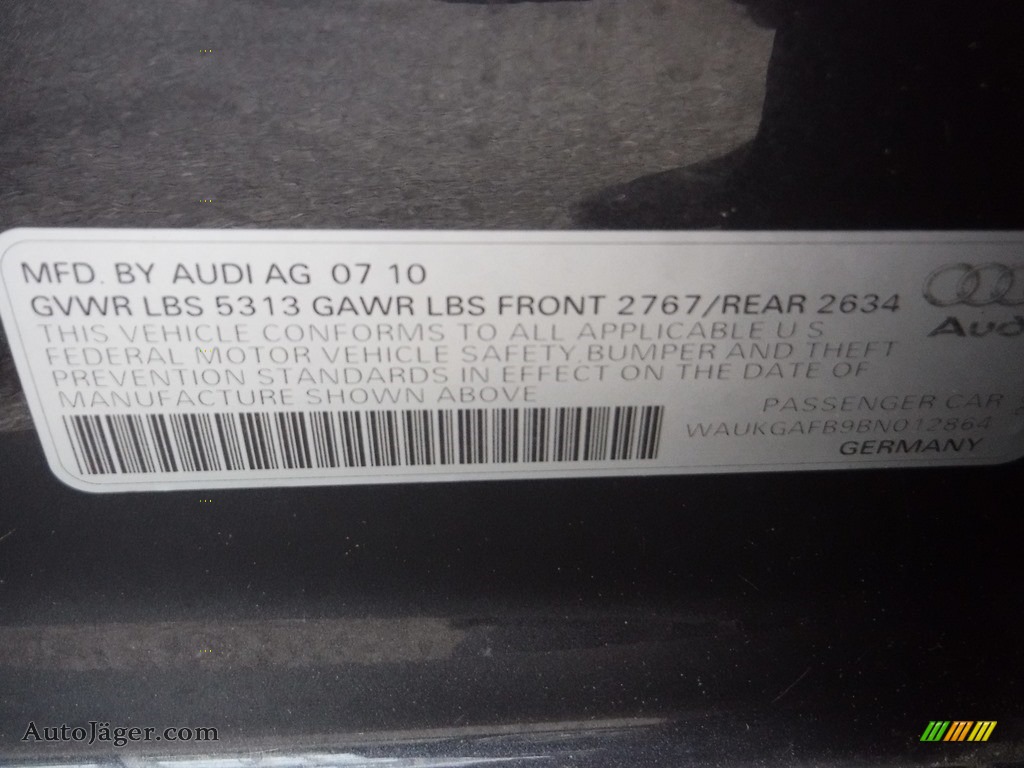 2011 A6 3.0T quattro Sedan - Oyster Gray Metallic / Light Gray photo #44