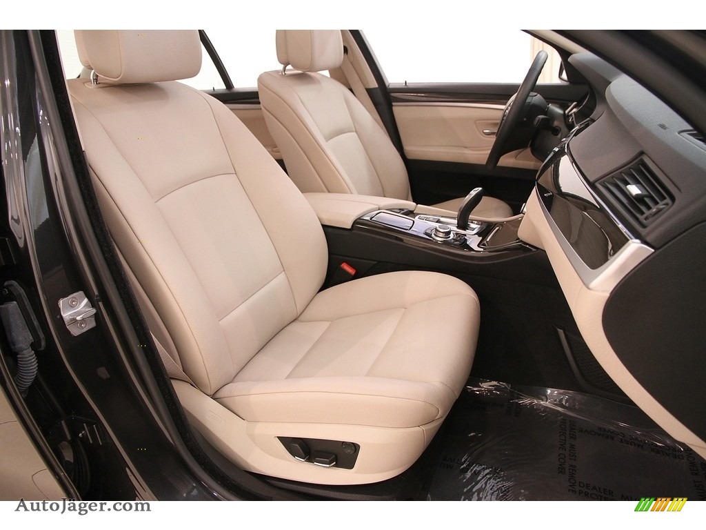 2013 5 Series 528i xDrive Sedan - Dark Graphite Metallic II / Oyster/Black photo #24