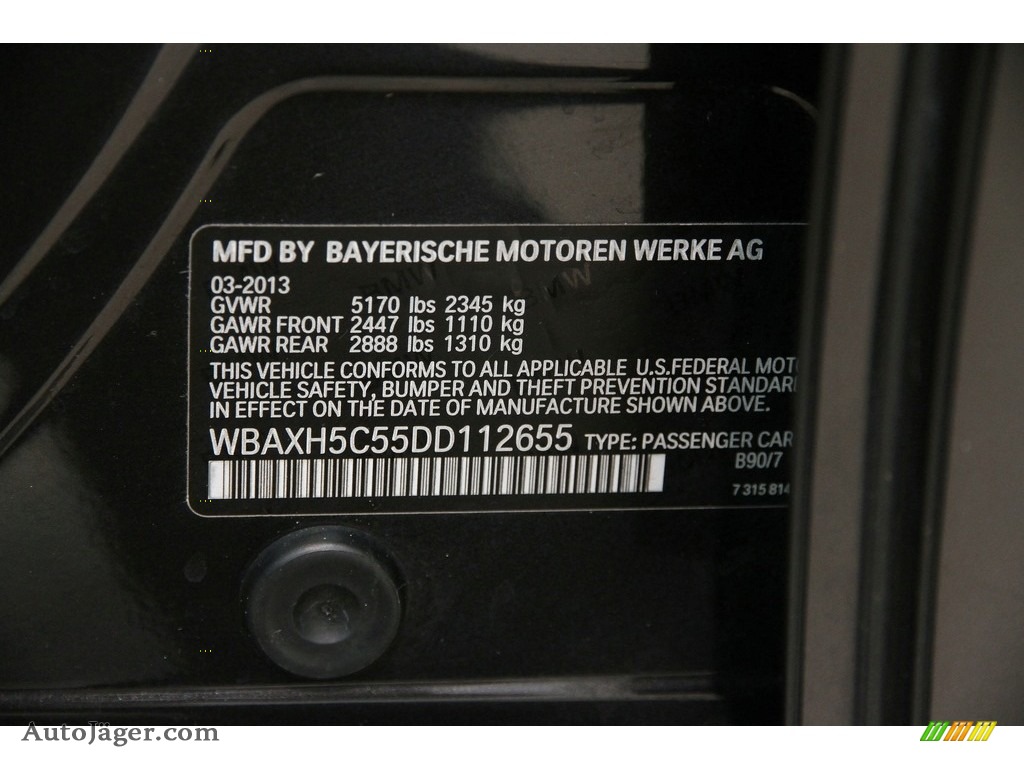 2013 5 Series 528i xDrive Sedan - Dark Graphite Metallic II / Oyster/Black photo #30