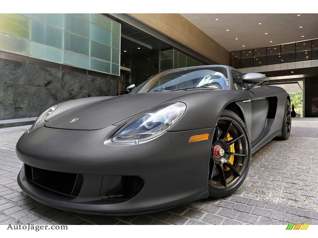 Black / Dark Grey Natural Leather Porsche Carrera GT 