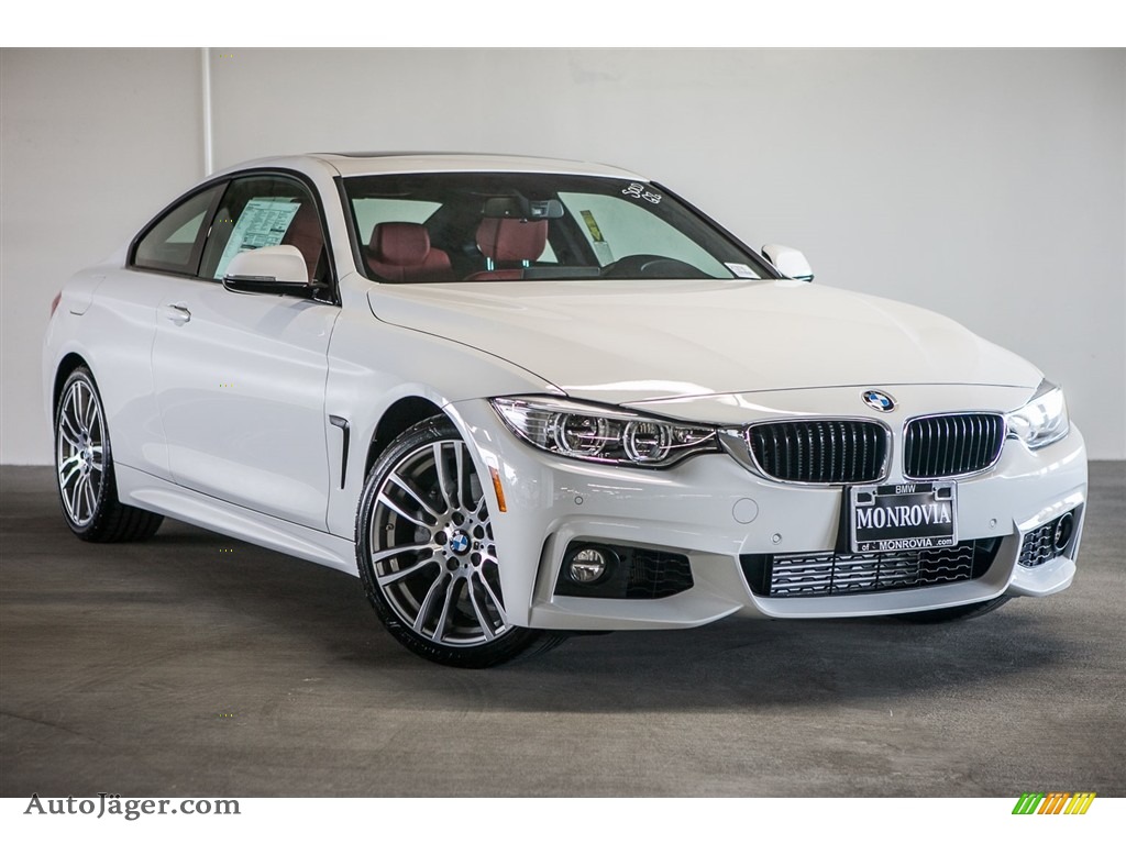 2016 4 Series 428i Coupe - Alpine White / Coral Red photo #12