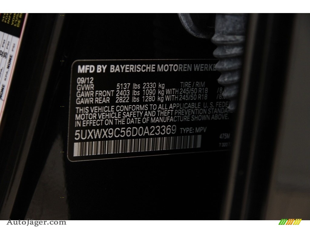 2013 X3 xDrive 28i - Black Sapphire Metallic / Chestnut photo #23