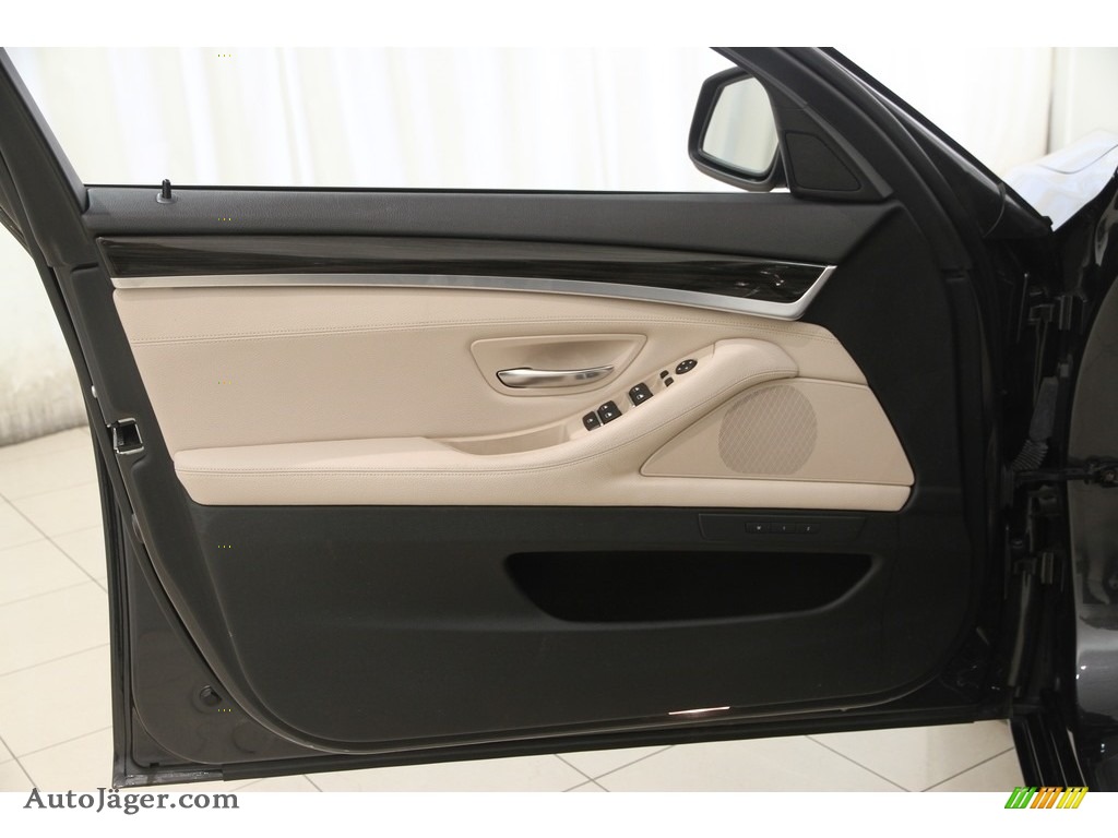 2013 5 Series 528i xDrive Sedan - Dark Graphite Metallic II / Oyster/Black photo #4