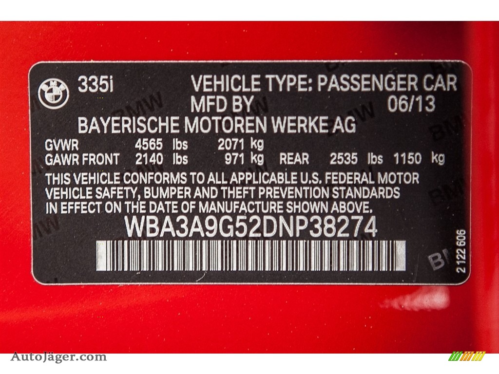 2013 3 Series 335i Sedan - Melbourne Red Metallic / Venetian Beige photo #20