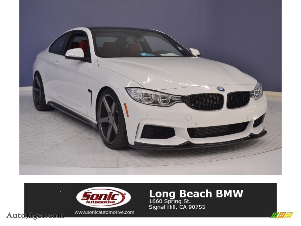 Alpine White / Coral Red/Black Highlight BMW 4 Series 435i Coupe