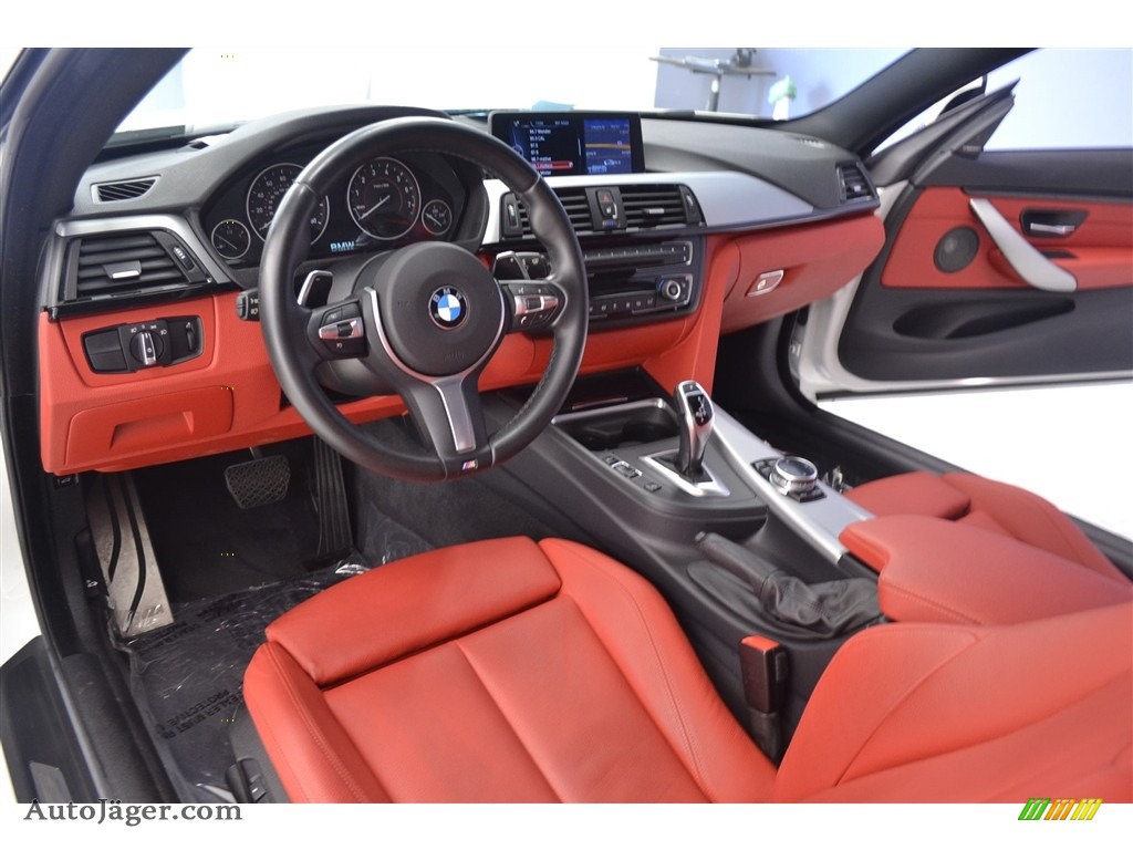 2015 4 Series 435i Coupe - Alpine White / Coral Red/Black Highlight photo #12