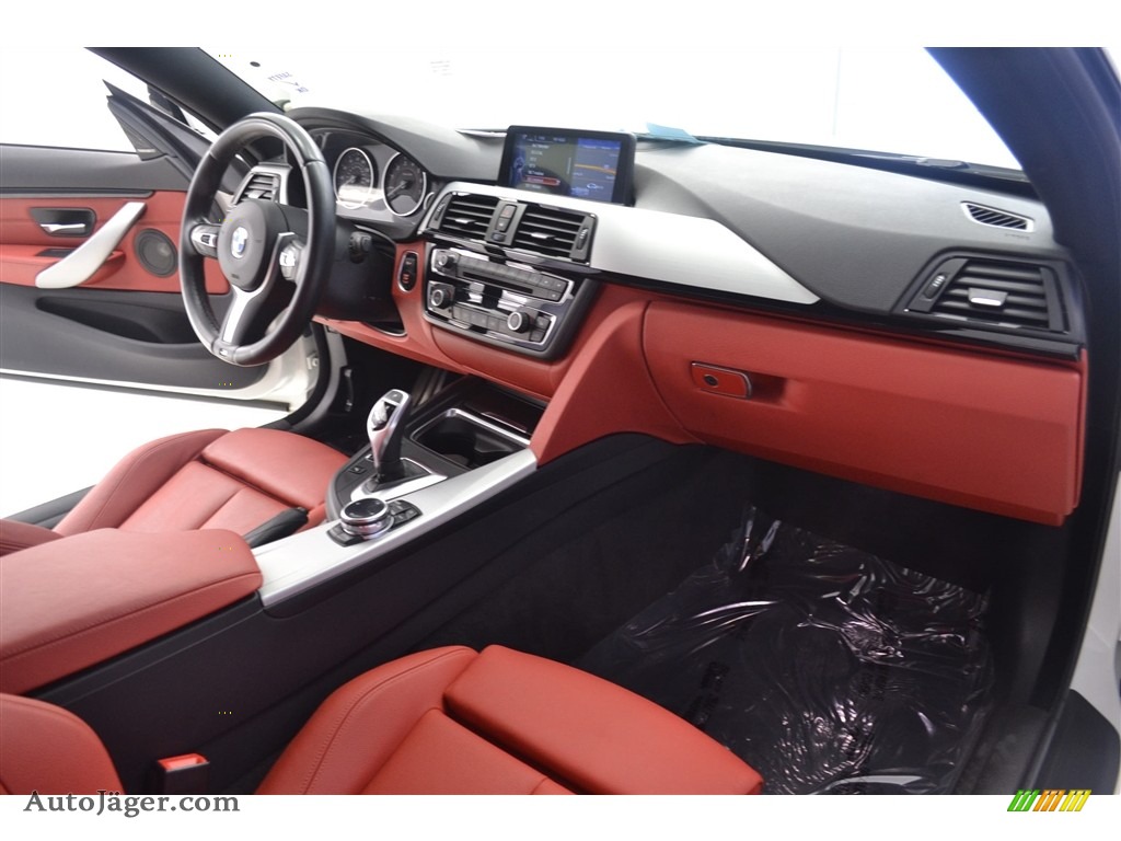 2015 4 Series 435i Coupe - Alpine White / Coral Red/Black Highlight photo #16