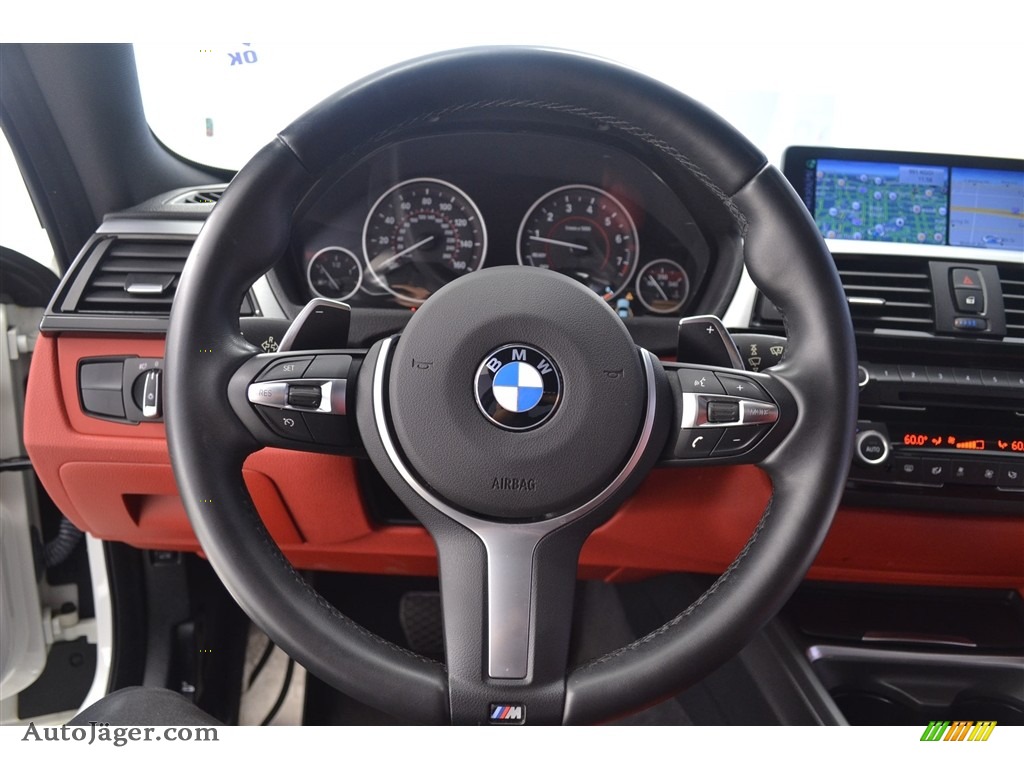 2015 4 Series 435i Coupe - Alpine White / Coral Red/Black Highlight photo #29