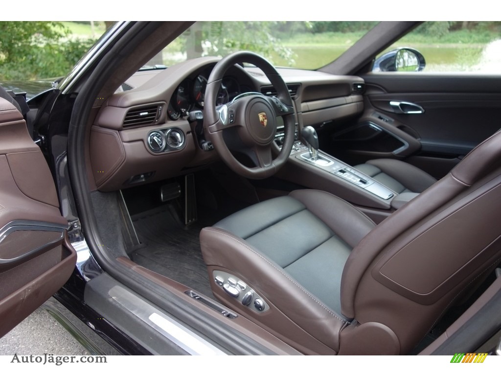 2015 911 Turbo S Coupe - Black / Espresso Natural Leather photo #10