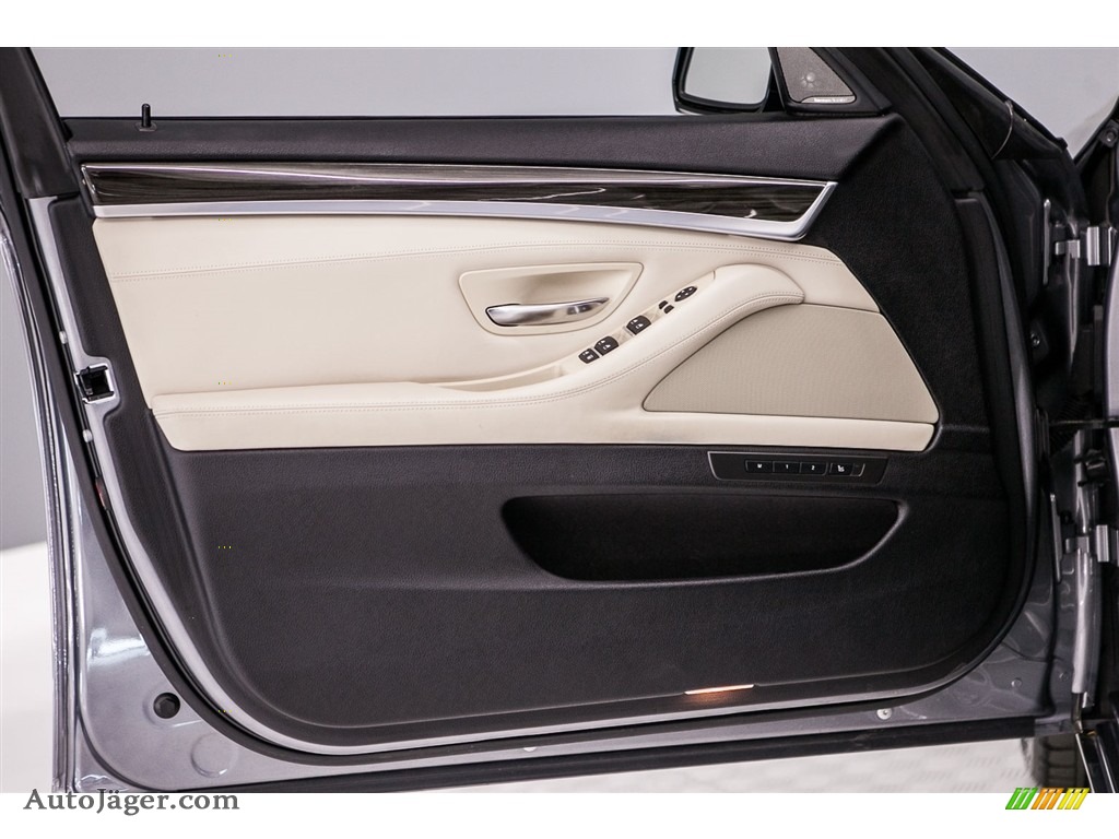 2014 5 Series 535i Sedan - Space Gray Metallic / Ivory White/Black photo #22