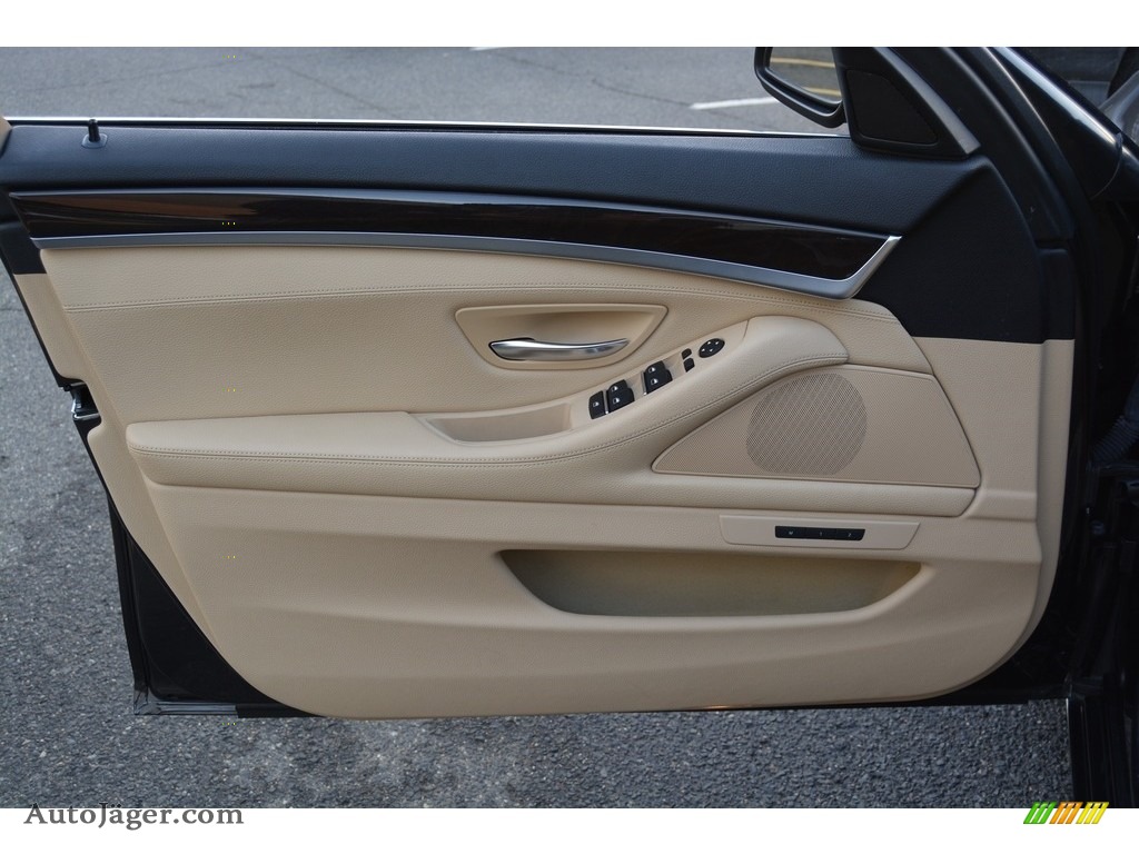 2013 5 Series 528i xDrive Sedan - Dark Graphite Metallic II / Venetian Beige photo #8
