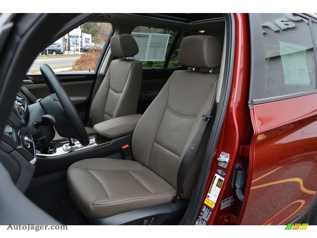 2014 X3 xDrive35i - Vermilion Red Metallic / Mojave photo #13