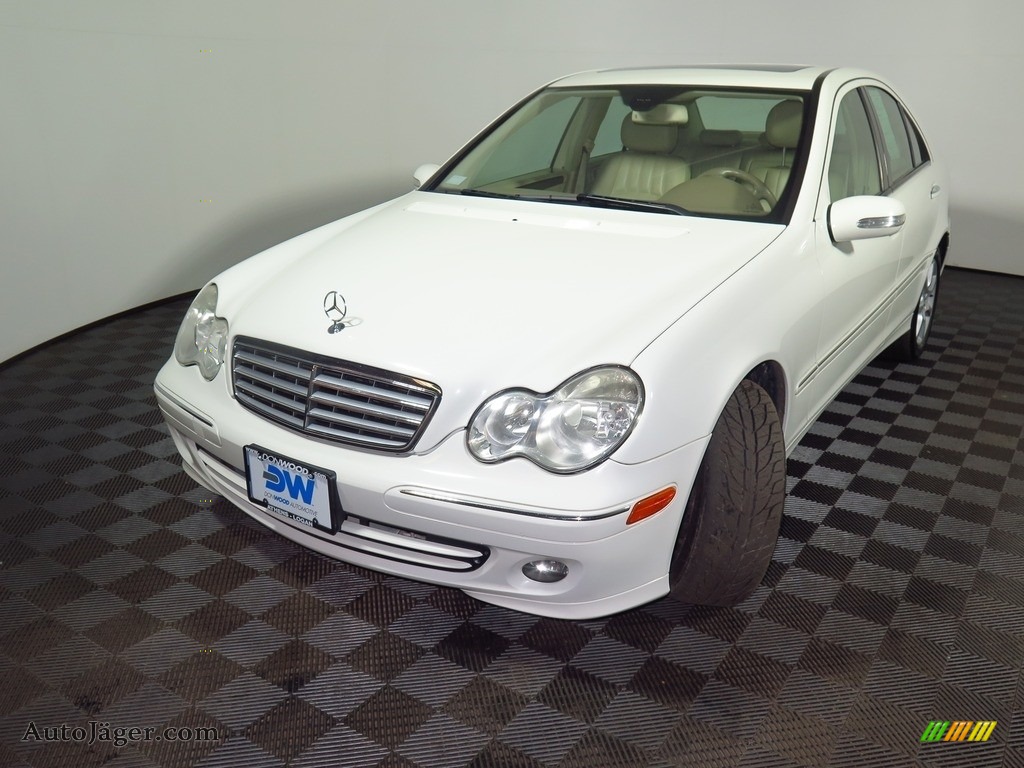 2007 C 280 4Matic Luxury - Arctic White / Black photo #5