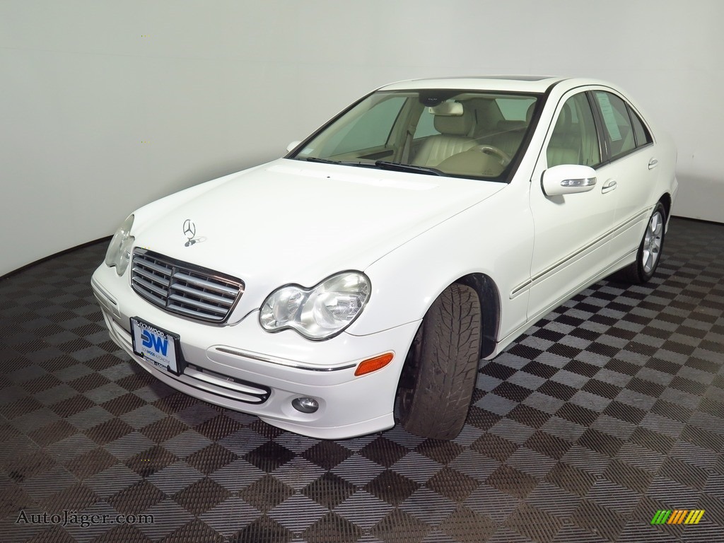 2007 C 280 4Matic Luxury - Arctic White / Black photo #6