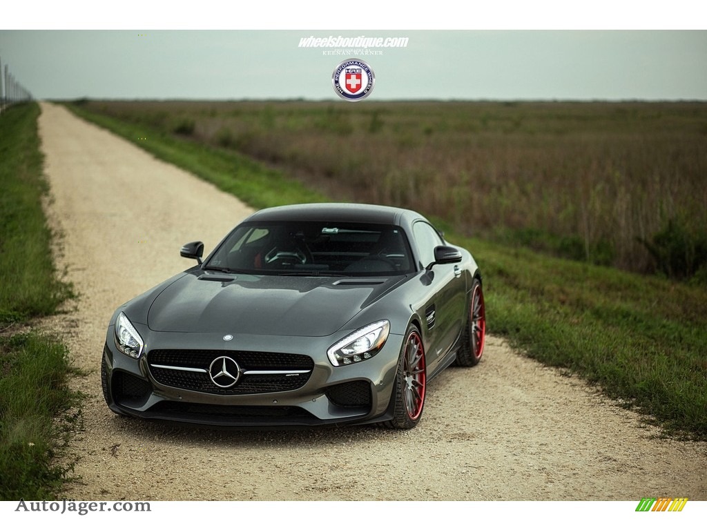designo Selenite Grey Metallic / Black Exclusive/DINAMICA w/Red Accent Stitching Mercedes-Benz AMG GT S Coupe