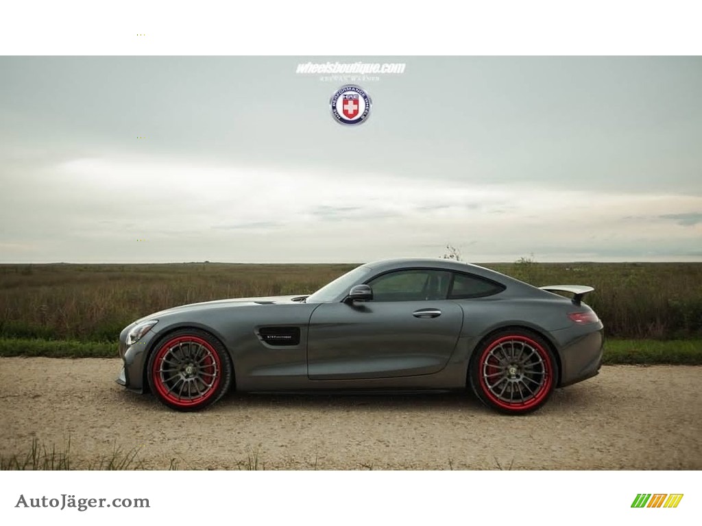 2016 AMG GT S Coupe - designo Selenite Grey Metallic / Black Exclusive/DINAMICA w/Red Accent Stitching photo #2