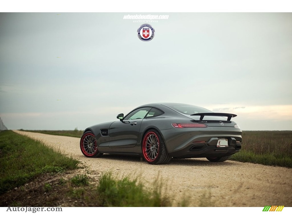 2016 AMG GT S Coupe - designo Selenite Grey Metallic / Black Exclusive/DINAMICA w/Red Accent Stitching photo #3