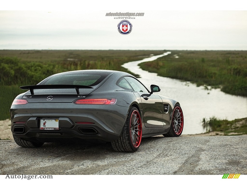 2016 AMG GT S Coupe - designo Selenite Grey Metallic / Black Exclusive/DINAMICA w/Red Accent Stitching photo #4