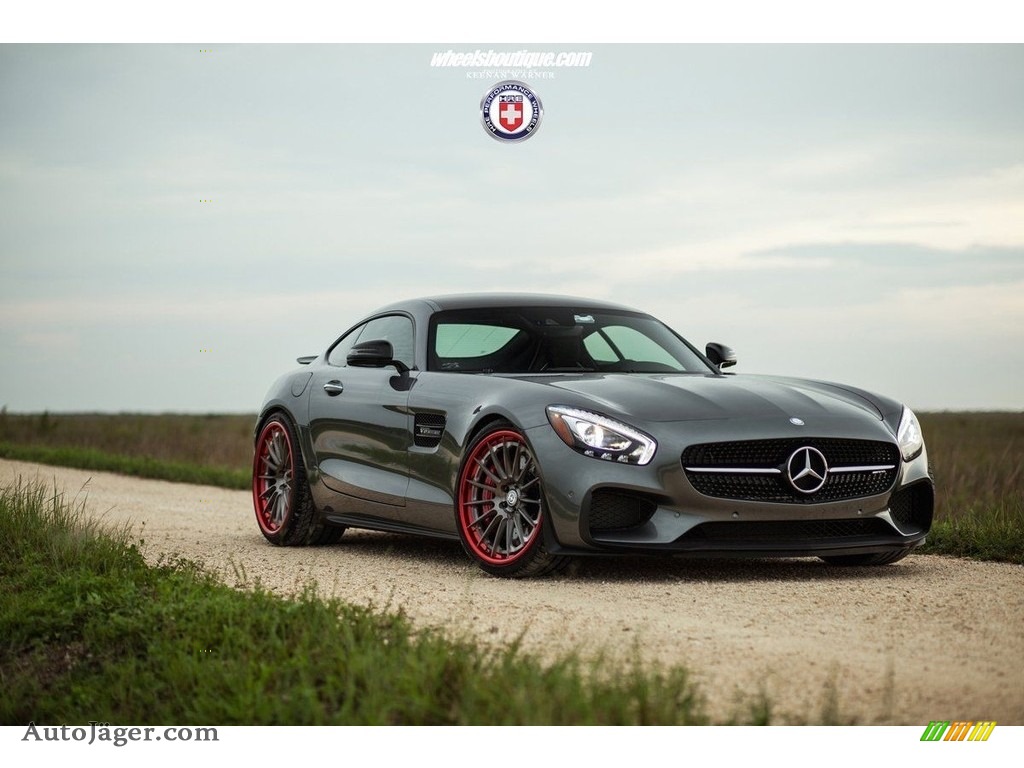 2016 AMG GT S Coupe - designo Selenite Grey Metallic / Black Exclusive/DINAMICA w/Red Accent Stitching photo #5