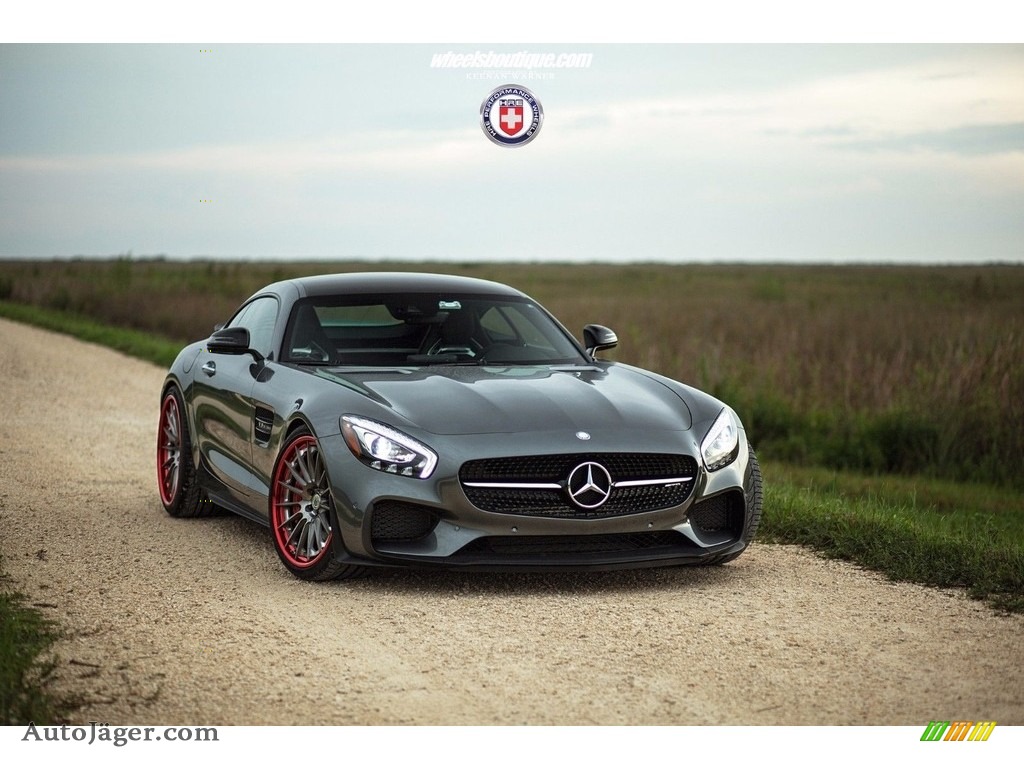 2016 AMG GT S Coupe - designo Selenite Grey Metallic / Black Exclusive/DINAMICA w/Red Accent Stitching photo #6