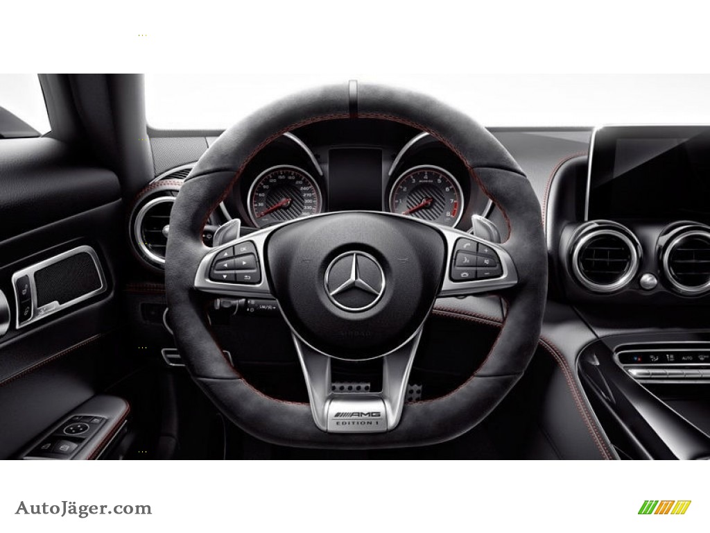 2016 AMG GT S Coupe - designo Selenite Grey Metallic / Black Exclusive/DINAMICA w/Red Accent Stitching photo #8