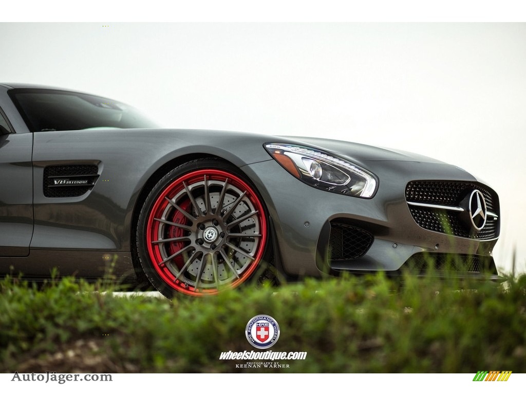 2016 AMG GT S Coupe - designo Selenite Grey Metallic / Black Exclusive/DINAMICA w/Red Accent Stitching photo #9