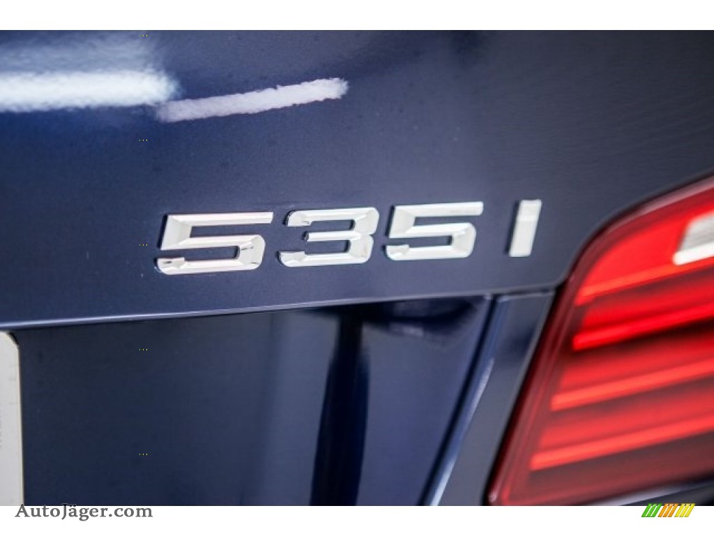 2014 5 Series 535i Sedan - Imperial Blue Metallic / Venetian Beige photo #7