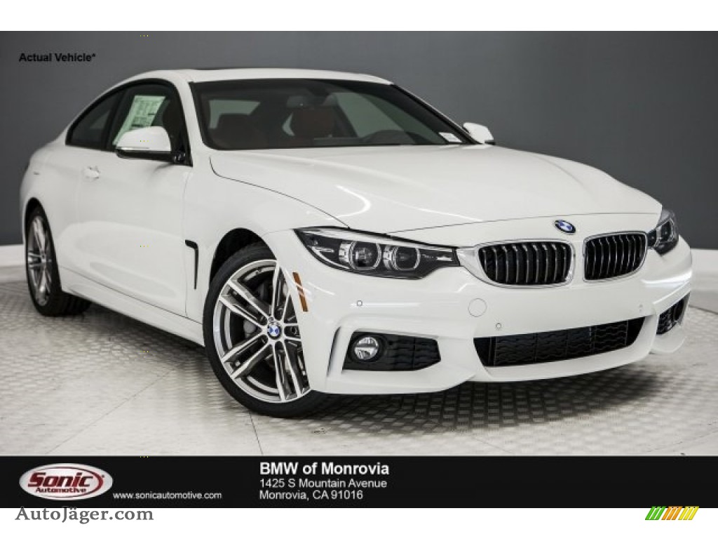 2018 4 Series 430i Coupe - Alpine White / Coral Red photo #1