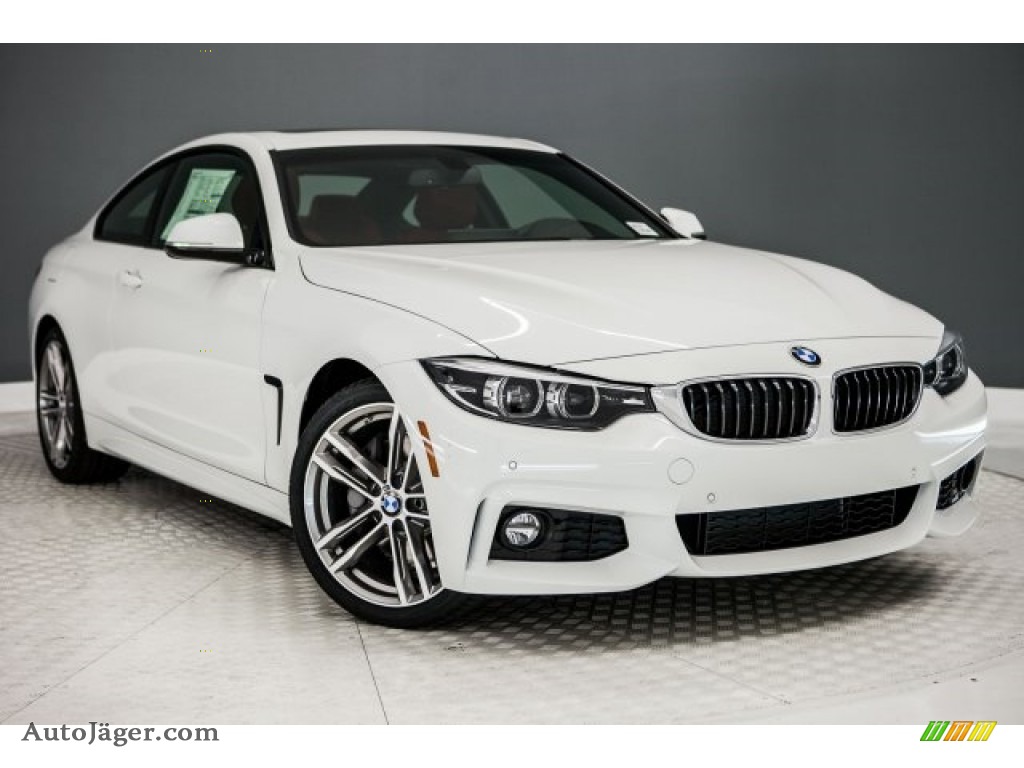 2018 4 Series 430i Coupe - Alpine White / Coral Red photo #12