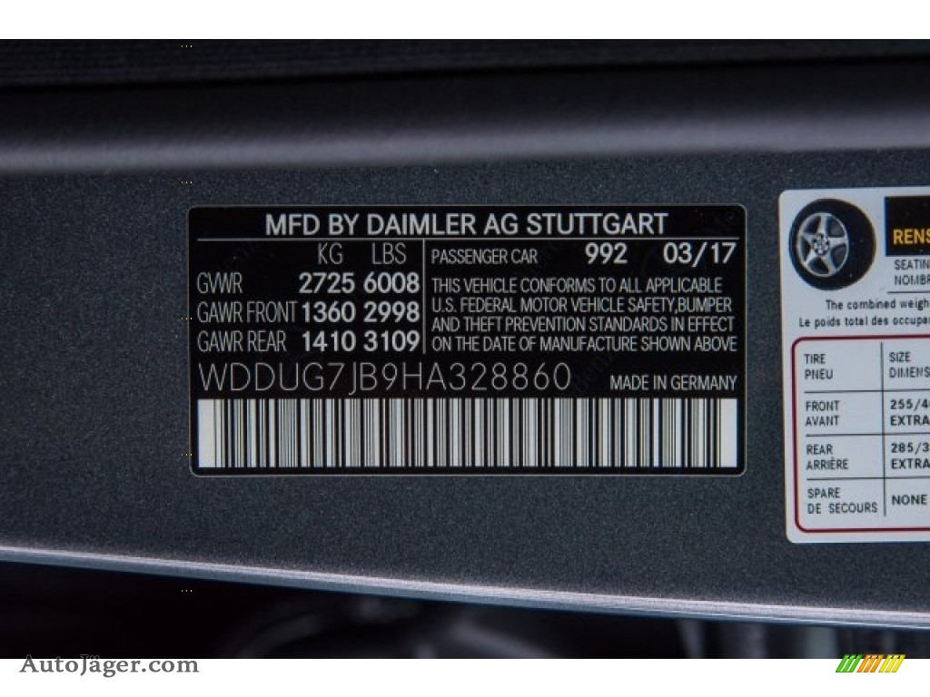 2017 S 63 AMG 4Matic Sedan - Selenite Grey Metallic / Black photo #10