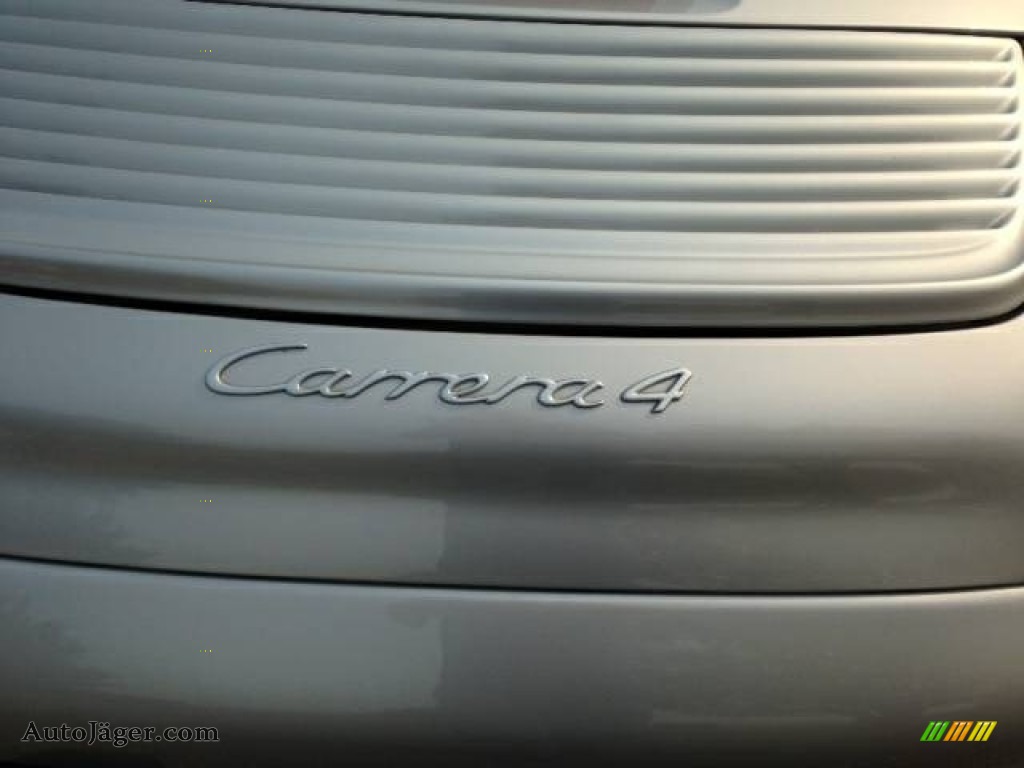 2000 911 Carrera 4 Cabriolet - Arctic Silver Metallic / Black photo #6