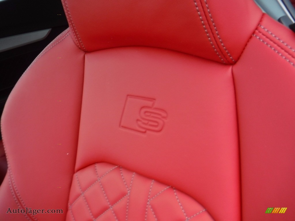 2018 S5 Premium Plus Cabriolet - Glacier White Metallic / Magma Red photo #23