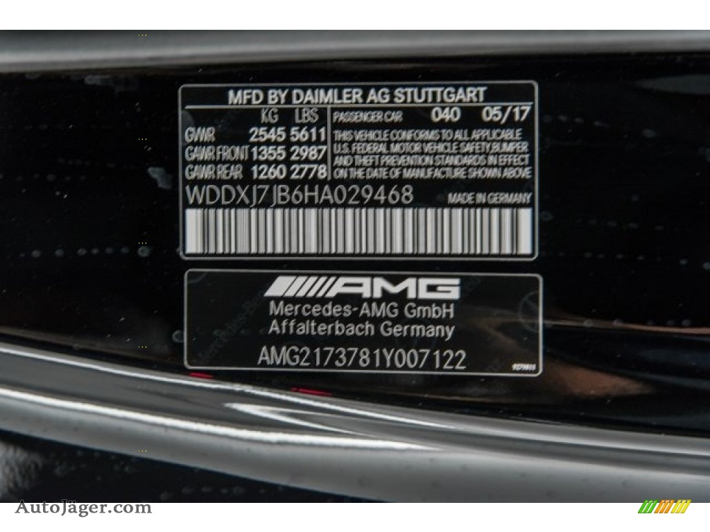 2017 S 63 AMG 4Matic Coupe - Black / designo Black photo #19