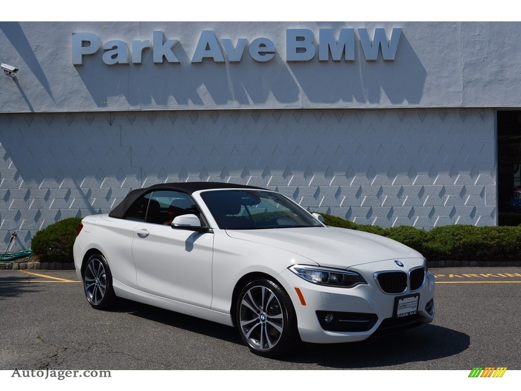 Alpine White / Coral Red BMW 2 Series 230i xDrive Convertible
