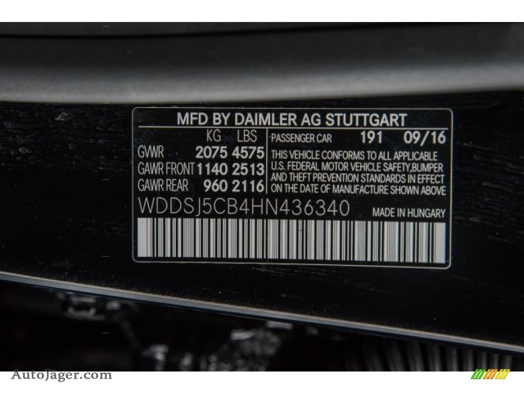 2017 CLA 45 AMG 4Matic Coupe - Cosmos Black Metallic / Black photo #10