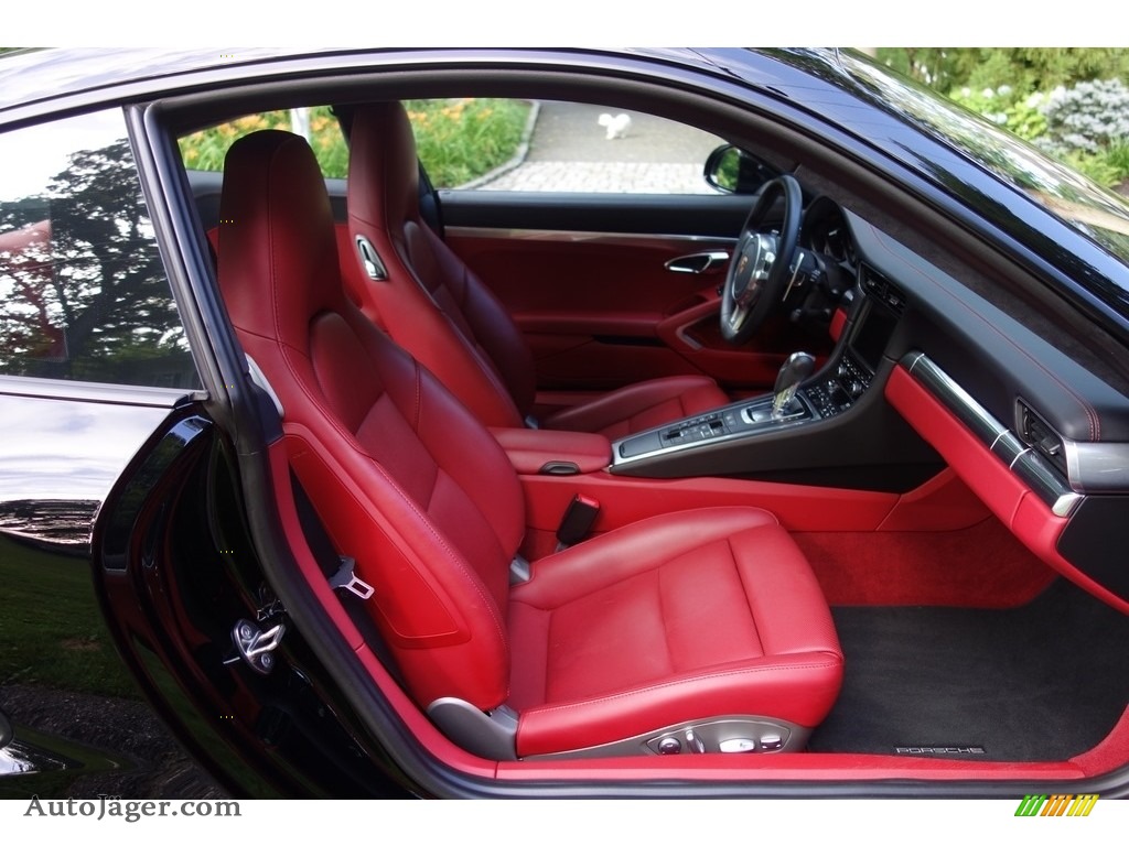 2015 911 Turbo Coupe - Black / Black/Garnet Red photo #16