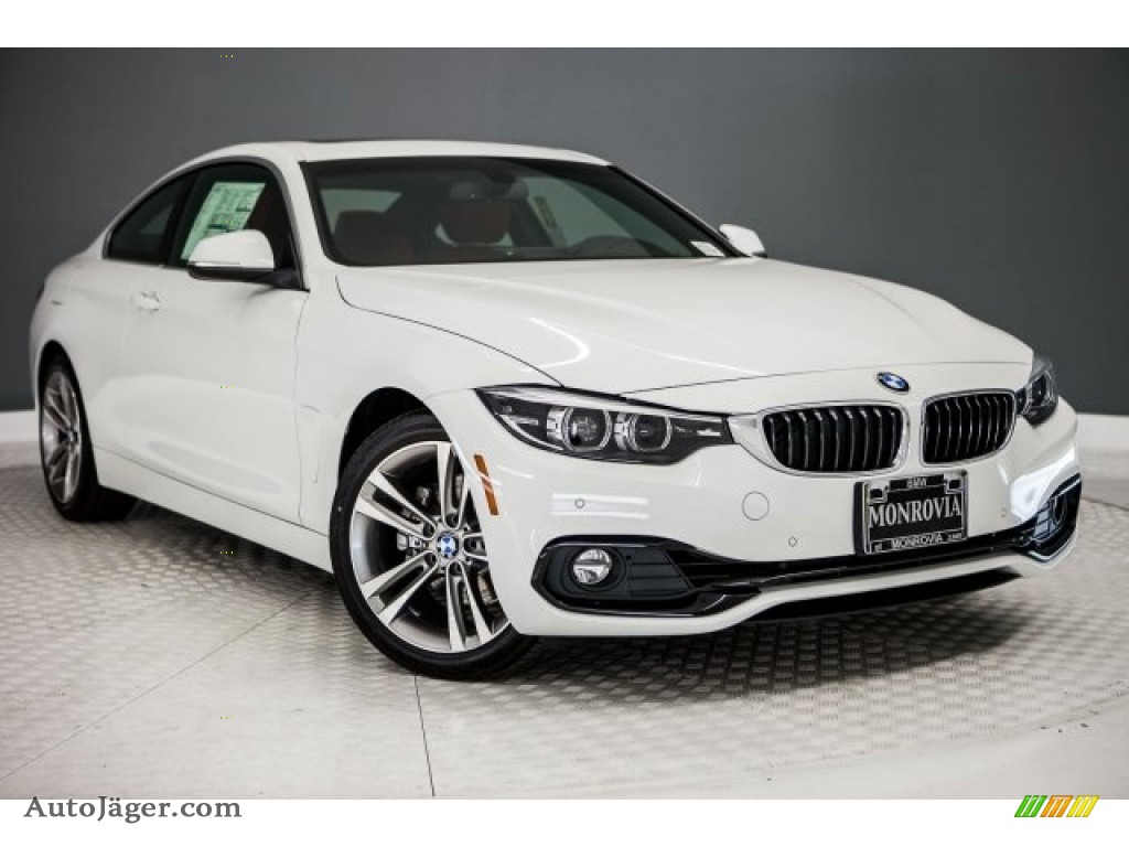 2018 4 Series 430i Coupe - Alpine White / Coral Red photo #12