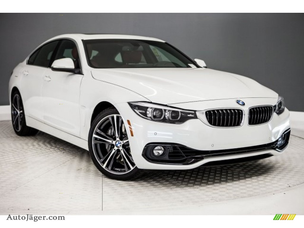 2018 4 Series 440i Gran Coupe - Mineral White Metallic / Coral Red photo #12