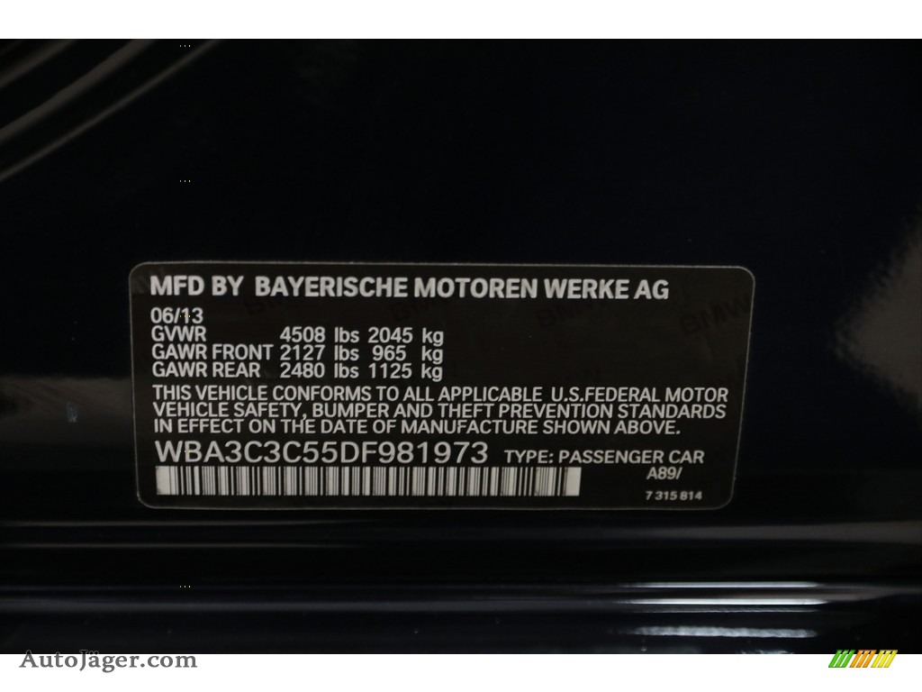 2013 3 Series 320i xDrive Sedan - Imperial Blue Metallic / Black photo #20