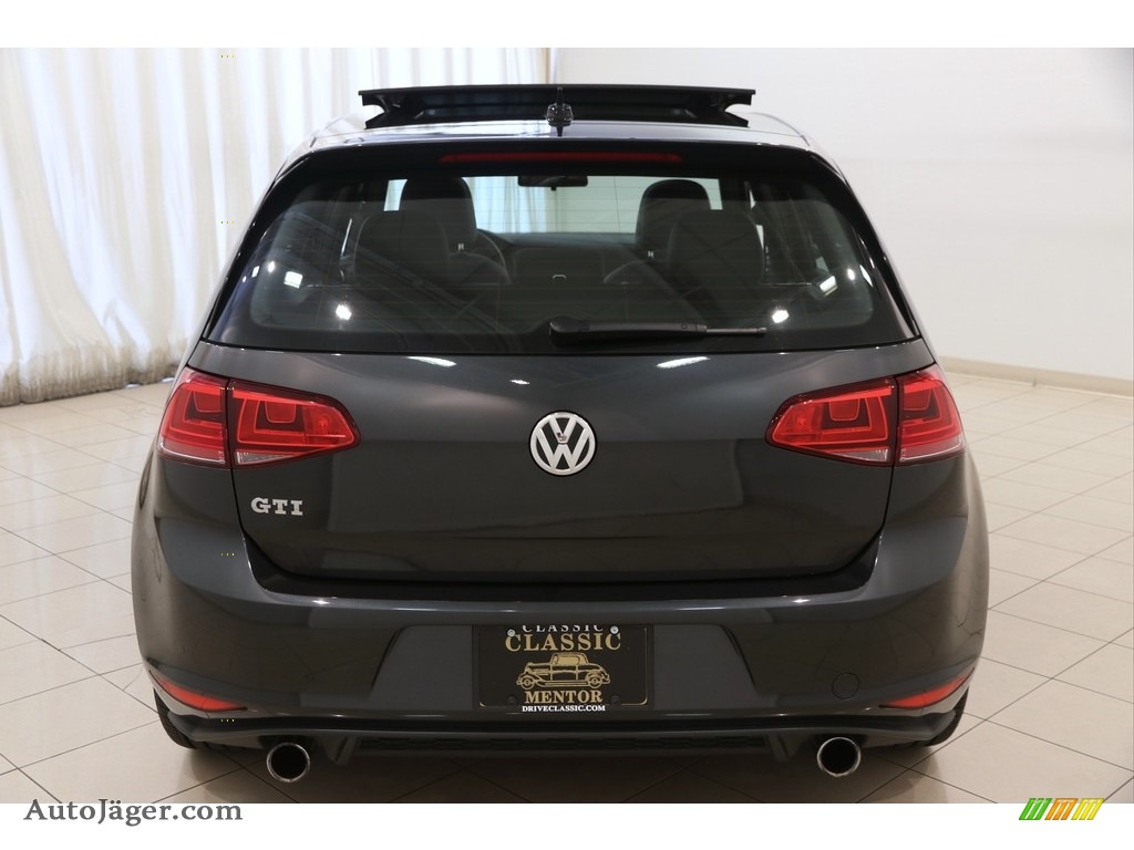 2015 Golf GTI 4-Door 2.0T Autobahn - Carbon Steel Metallic / Titan Black Leather photo #16