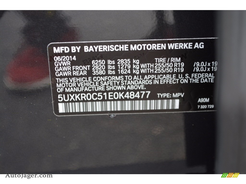 2014 X5 xDrive35i - Dark Graphite Metallic / Black photo #35