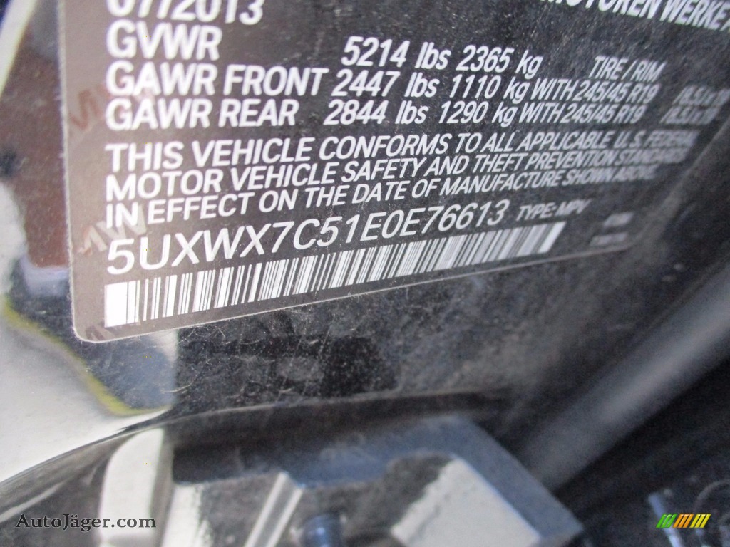 2014 X3 xDrive35i - Carbon Black Metallic / Oyster photo #19