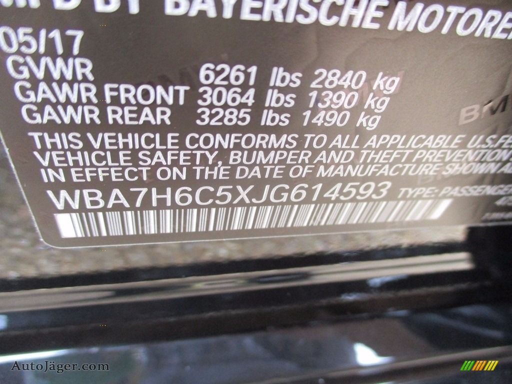 2018 7 Series M760i xDrive Sedan - Black Sapphire Metallic / Black photo #19