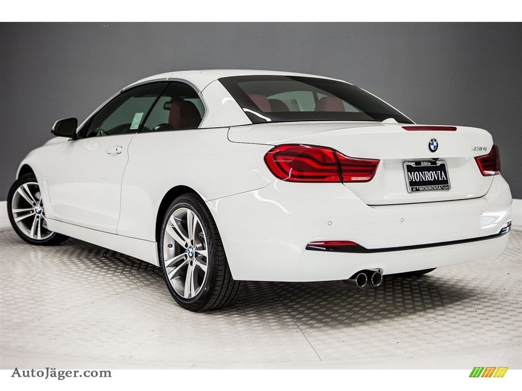 2018 4 Series 430i Convertible - Alpine White / Coral Red photo #3