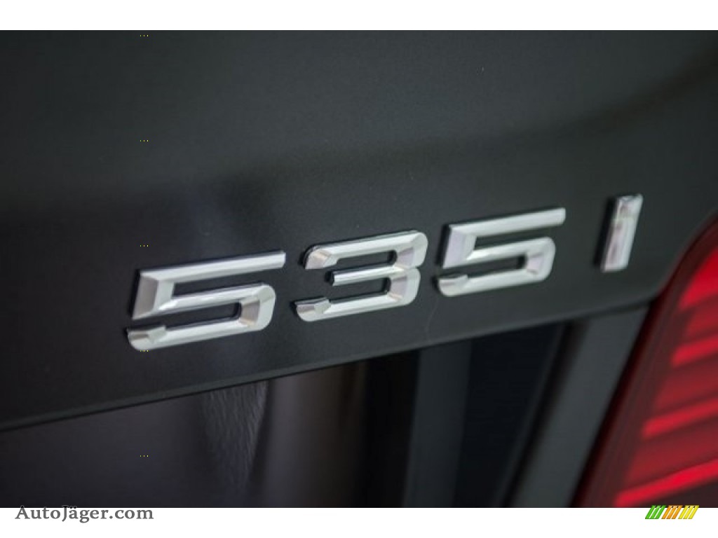 2014 5 Series 535i Sedan - Dark Graphite Metallic / Ivory White/Black photo #7