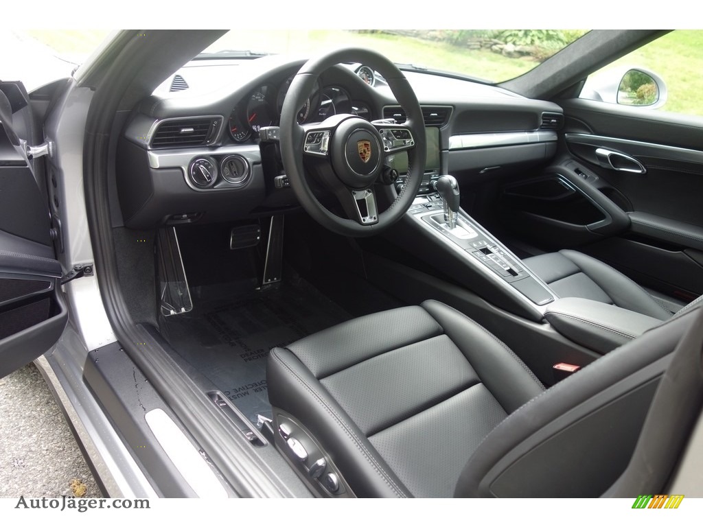 2017 911 Turbo Coupe - GT Silver Metallic / Black photo #10