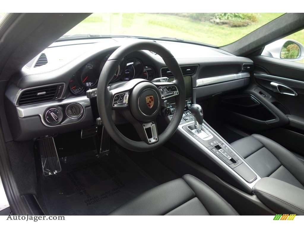 2017 911 Turbo Coupe - GT Silver Metallic / Black photo #18