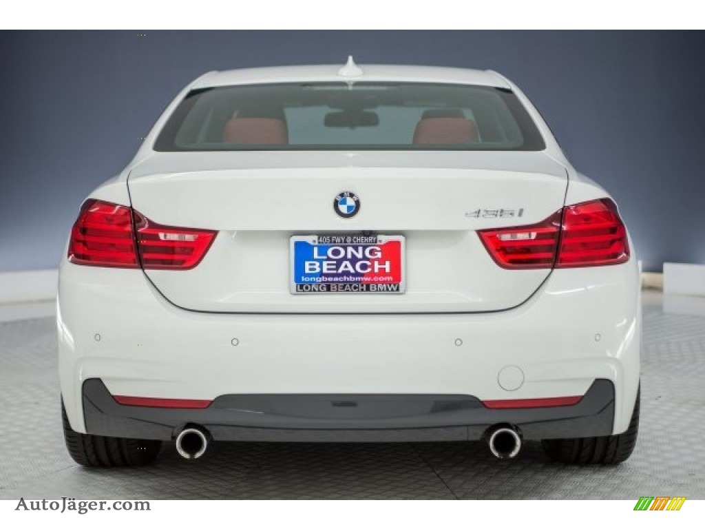 2015 4 Series 435i Coupe - Alpine White / Coral Red/Black Highlight photo #3